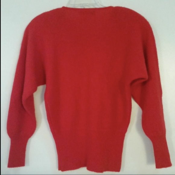 Vintage Lambswool Angora Beaded Sequin Embellished Cocktail Sweater - Picture 3 of 7